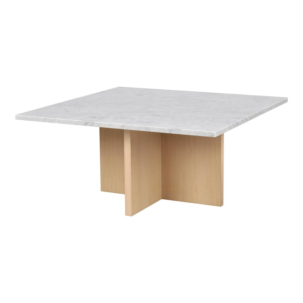 Bílý mramorový konferenční stolek 90x90 cm Brooksville - Rowico Rowico