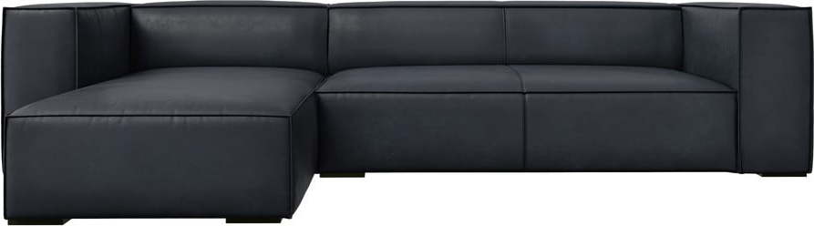Černá kožená rohová pohovka (levý roh) Madame – Windsor & Co Sofas Windsor & Co Sofas