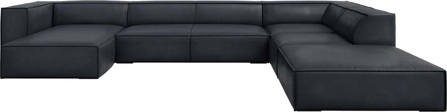 Černá kožená rohová pohovka (pravý roh) Madame – Windsor & Co Sofas Windsor & Co Sofas