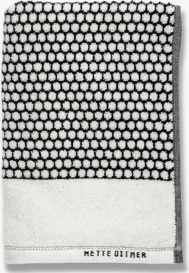 Černo-bílý bavlněný ručník 50x100 cm Grid – Mette Ditmer Denmark Mette Ditmer Denmark