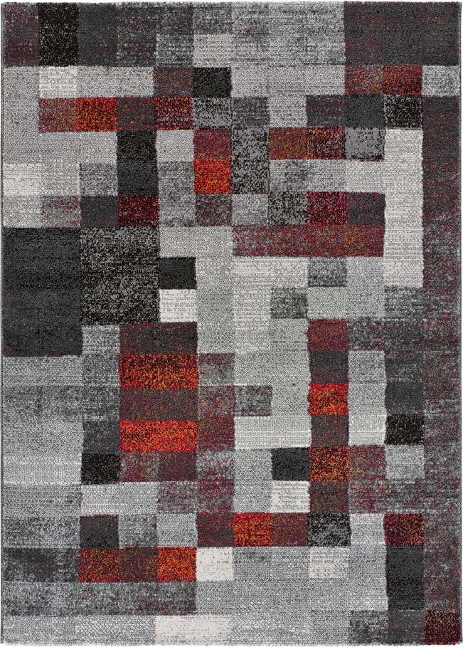 Červeno-šedý koberec 133x190 cm Fusion – Universal Universal