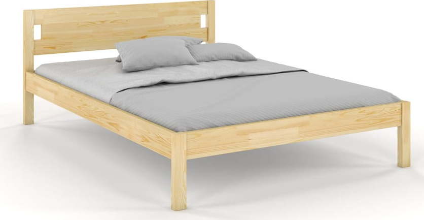Dvoulůžková postel z borovicového dřeva 160x200 cm v přírodní barvě Laxbaken – Skandica SKANDICA