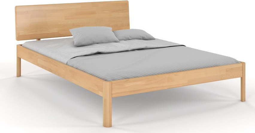 Dvoulůžková postel z bukového dřeva 180x200 cm v přírodní barvě Ammer – Skandica SKANDICA