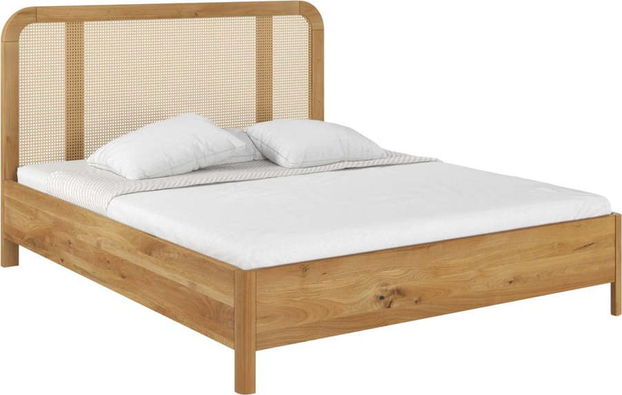 Dvoulůžková postel z dubového dřeva 160x200 cm v přírodní barvě Harmark – Skandica SKANDICA