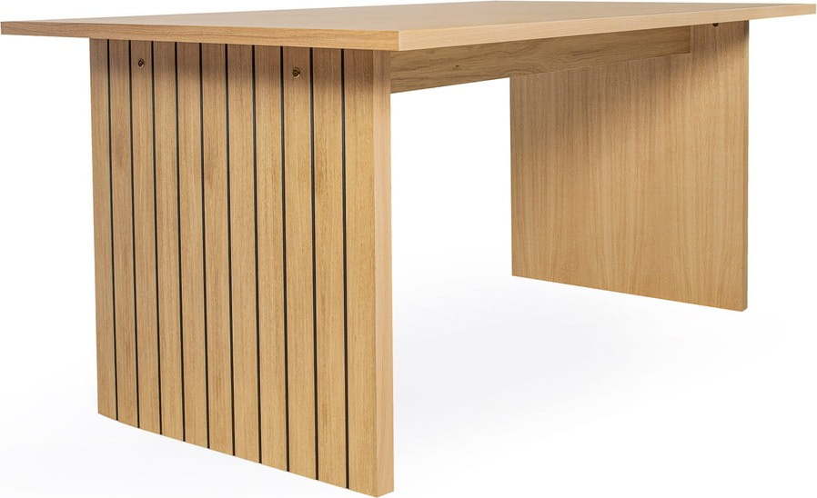 Jídelní stůl s deskou v dubovém dekoru 90x160 cm Stripe – Woodman Woodman