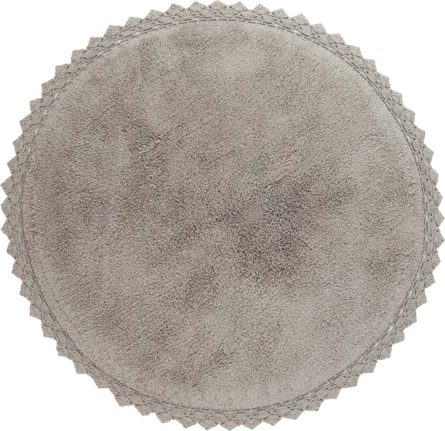 Šedý pratelný kulatý koberec ø 110 cm Perla – Nattiot Nattiot