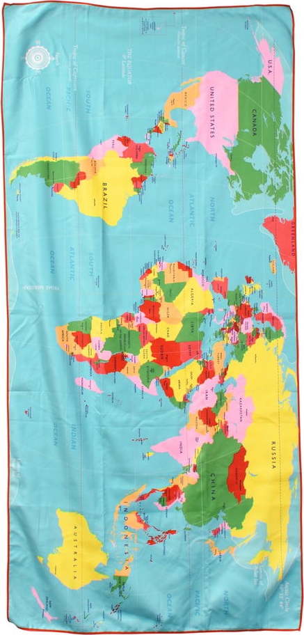 Světle modrý ručník 150x70 cm World Map – Rex London Rex London