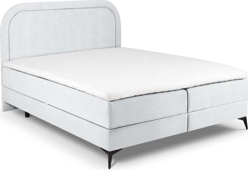 Světle šedá boxspring postel s úložným prostorem 160x200 cm Eclipse – Cosmopolitan Design Cosmopolitan design