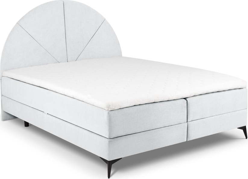 Světle šedá boxspring postel s úložným prostorem 160x200 cm Sunset – Cosmopolitan Design Cosmopolitan design
