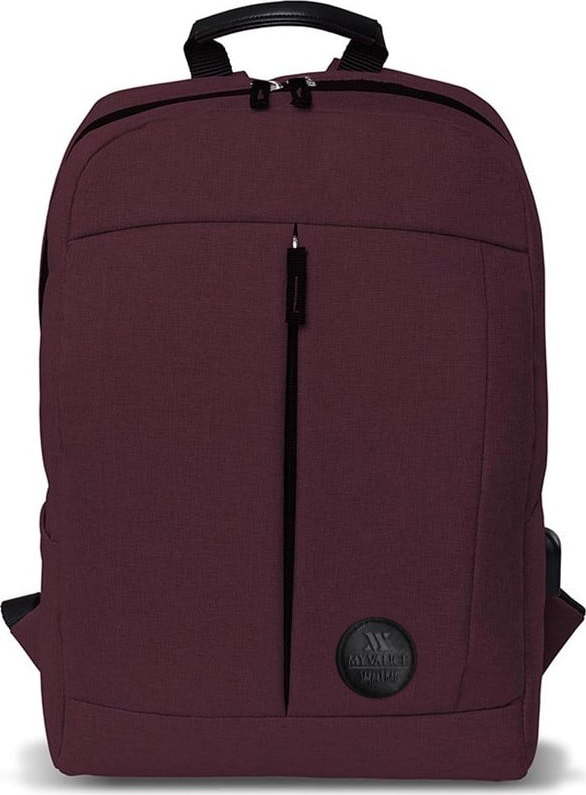 Tmavě červený batoh s USB portem My Valice GALAXY Smart Bag Myvalice