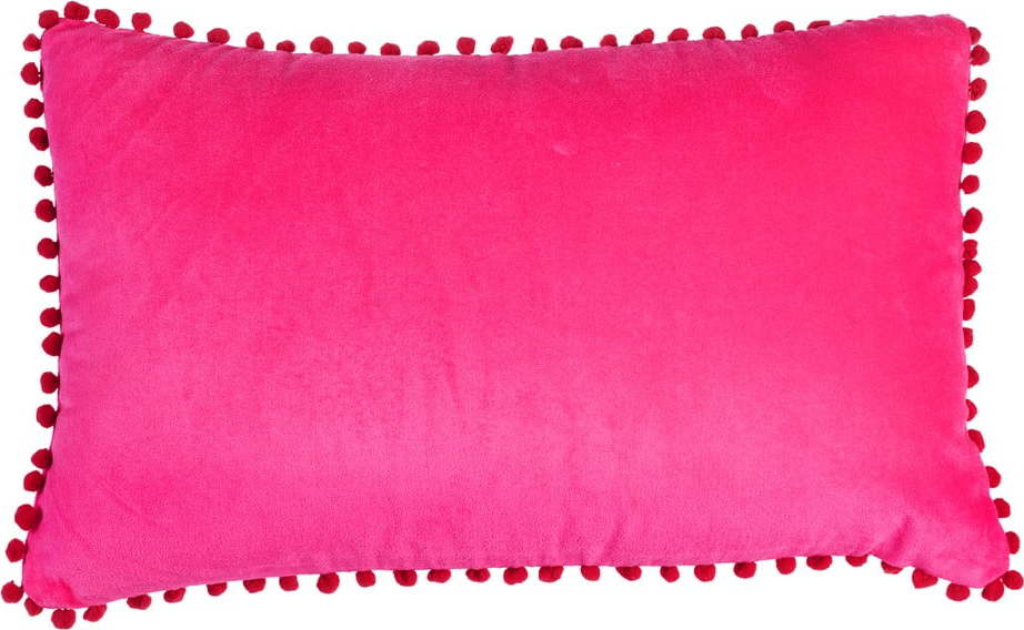 Tmavě růžový dekorační polštář 50x33 cm Pom Pom – Rex London Rex London