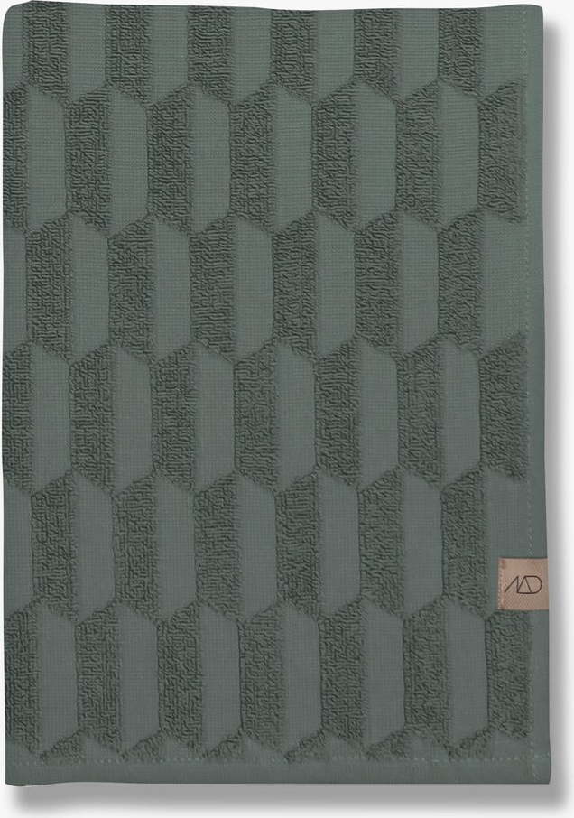 Tmavě zelený bavlněný ručník 50x95 cm Geo – Mette Ditmer Denmark Mette Ditmer Denmark