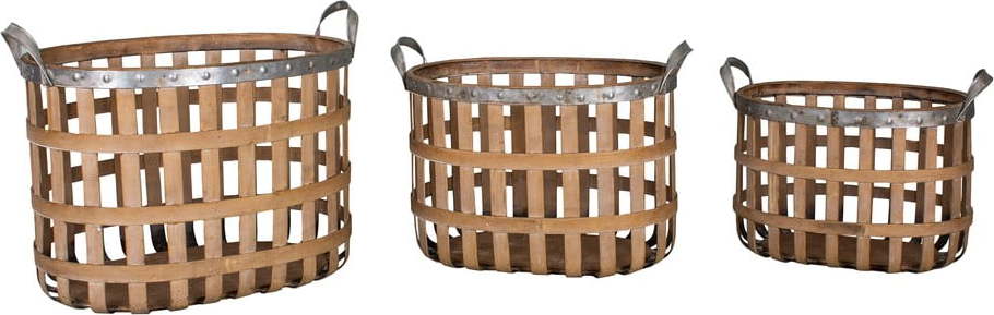 Bambusové košíky v sadě 3 ks – Antic Line Antic Line