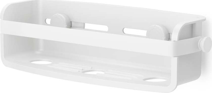 Bílá samodržící plastová koupelnová polička Flex – Umbra Umbra