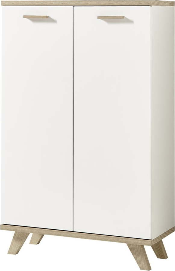 Bílá skříňka v dekoru dubu 75x122 cm Oslo - Germania Germania