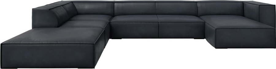 Černá kožená rohová pohovka (levý roh) Madame – Windsor & Co Sofas Windsor & Co Sofas