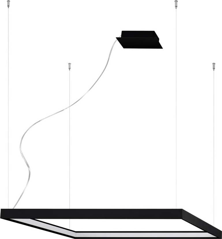 Černé LED závěsné svítidlo 80x80 cm Aura - Nice Lamps Nice Lamps