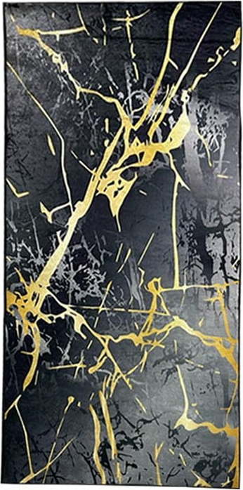 Černo-zlatý běhoun 200x80 cm Modern Design - Rizzoli Rizzoli
