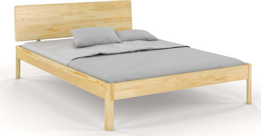 Dvoulůžková postel z borovicového dřeva 200x200 cm v přírodní barvě Ammer – Skandica SKANDICA