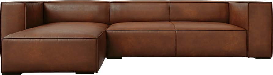 Koňakově hnědá kožená rohová pohovka (levý roh) Madame – Windsor & Co Sofas Windsor & Co Sofas