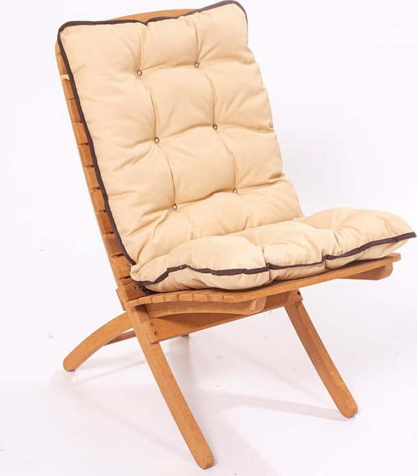 Krémová dřevěná zahradní židle – Floriane Garden FLORIANE GARDEN