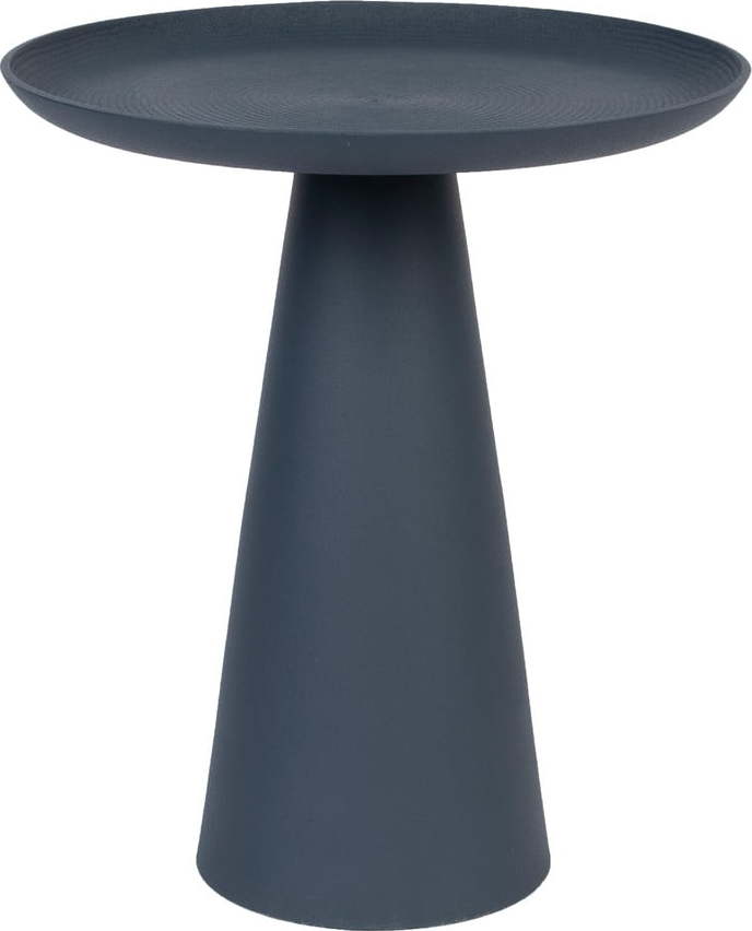 Modrý hliníkový odkládací stolek White Label Ringar