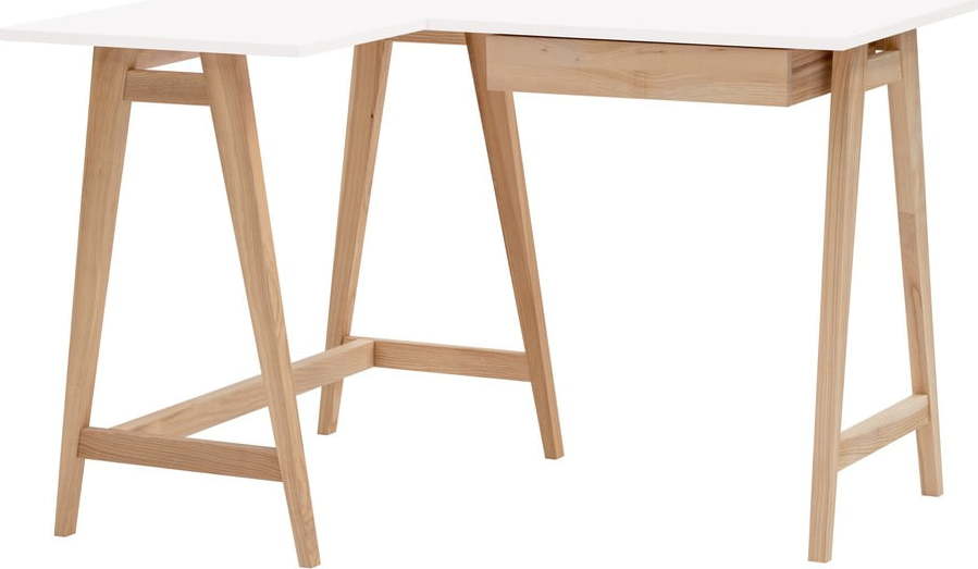 Pracovní stůl s bílou deskou 85x115 cm Luka – Ragaba Ragaba