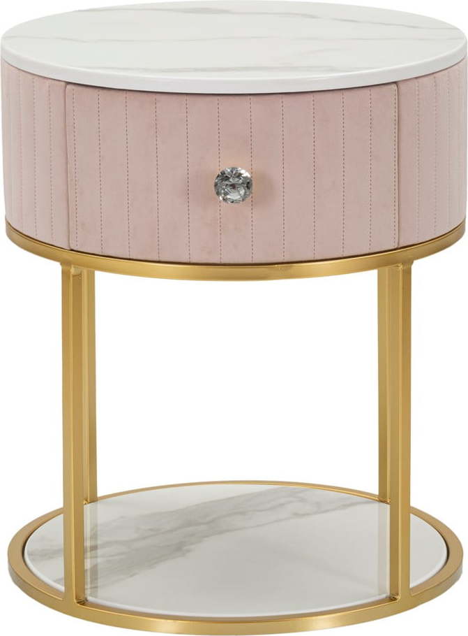Růžový noční stolek Montpellier - Mauro Ferretti Mauro Ferretti
