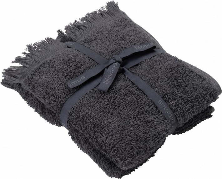Tmavě šedé bavlněné ručníky v sadě 2 ks 30x50 cm FRINO – Blomus Blomus