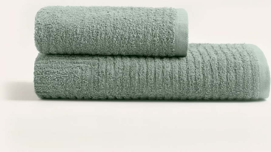 Zelené bavlněné ručníky a osušky v sadě 2 ks - Foutastic Foutastic