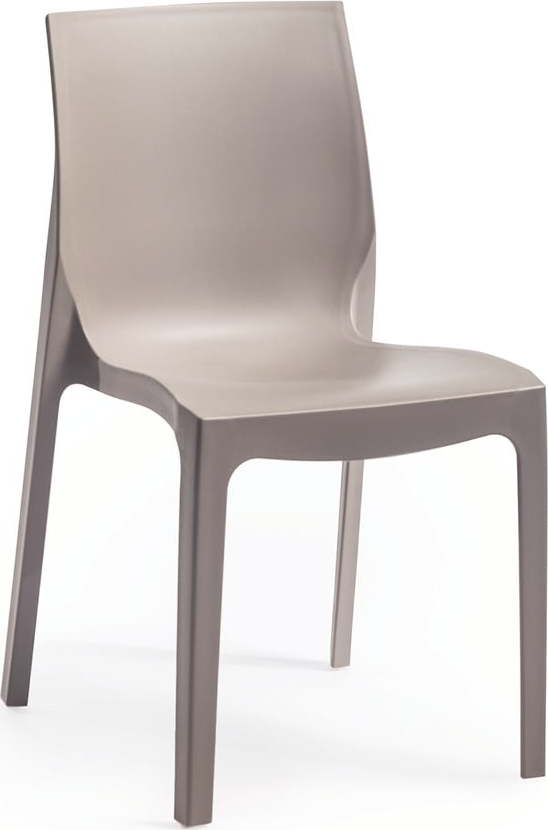 Béžová plastová zahradní židle Emma - Rojaplast Rojaplast