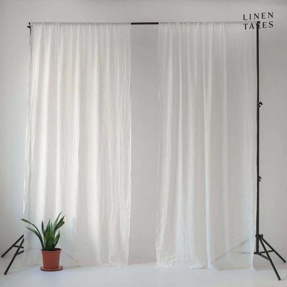 Bílá záclona 130x300 cm Daytime – Linen Tales Linen Tales