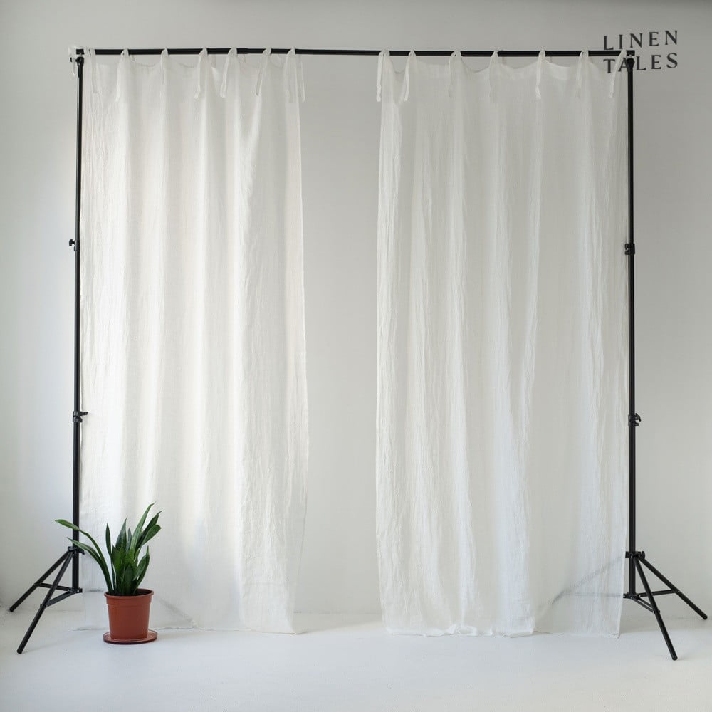 Bílá záclona 130x330 cm Daytime – Linen Tales Linen Tales