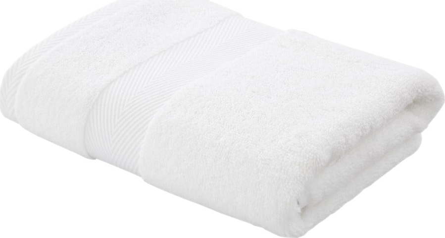 Bílý bavlněný ručník s příměsí hedvábí 50x90 cm – Bianca Bianca
