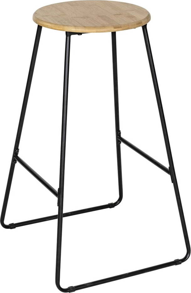 Černá/přírodní bambusová barová židle 70 cm Loft – Wenko WENKO