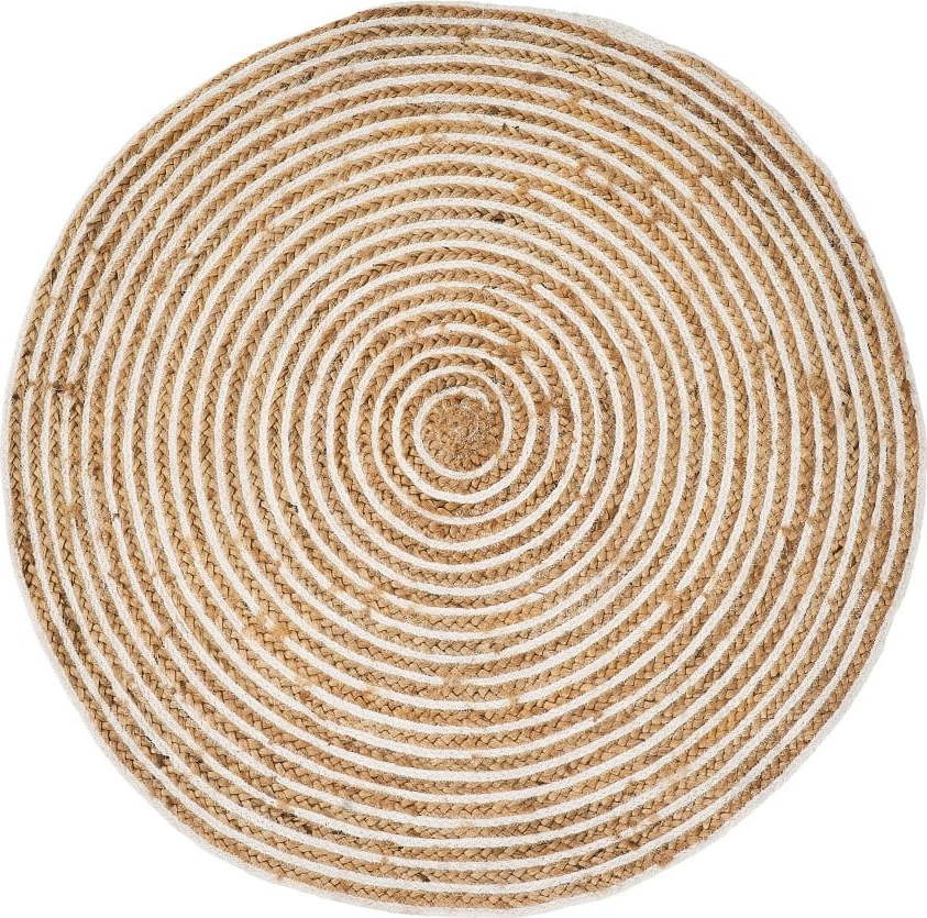 Jutový kulatý koberec v přírodní barvě ø 100 cm Natur – Casa Selección Casa Selección