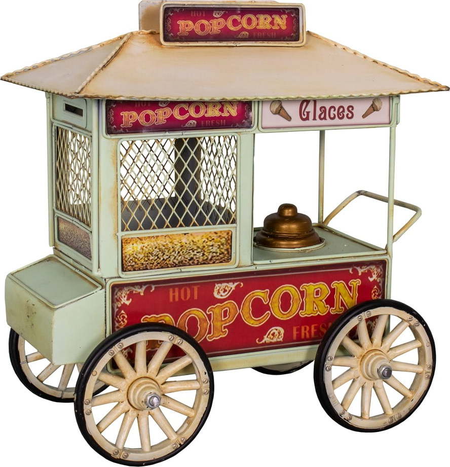 Kovová drobná dekorace Popcorn Cart – Antic Line Antic Line