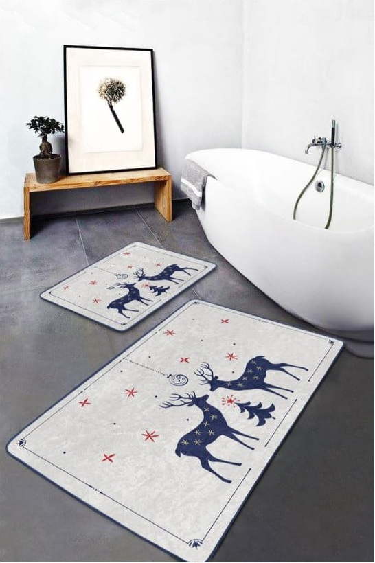 Krémové textilní koupelnové předložky v sadě 2 ks 60x100 cm – Mila Home Mila Home