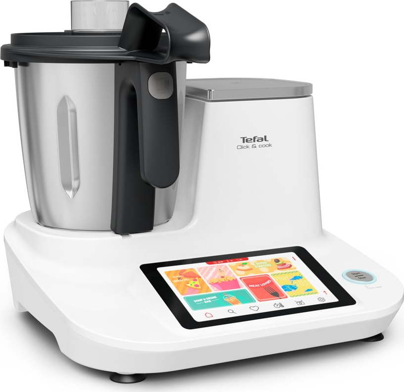 Kuchyňský robot v bílo-stříbrné barvě Click and Cook – Tefal Tefal