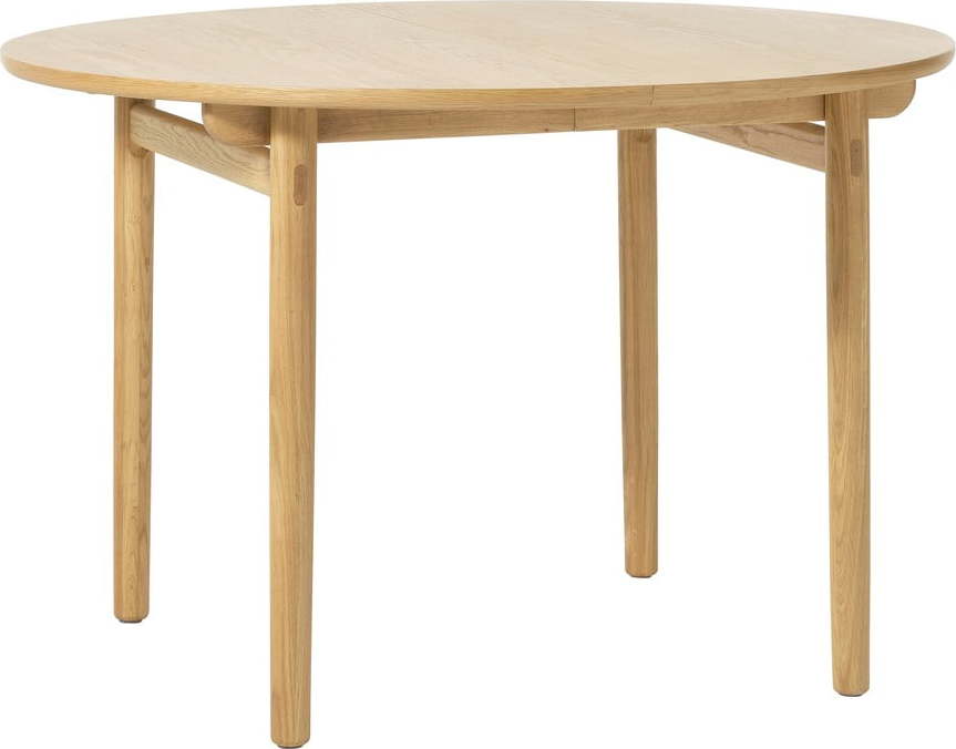 Kulatý rozkládací jídelní stůl v dekoru dubu ø 120 cm Carno – Unique Furniture Unique Furniture