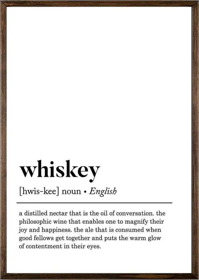 Plakát 50x70 cm Whiskey – Wallity Wallity