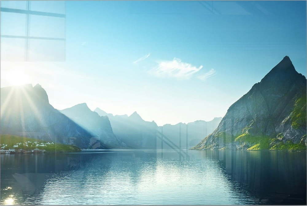 Skleněný obraz 70x50 cm Fjord – Wallity Wallity