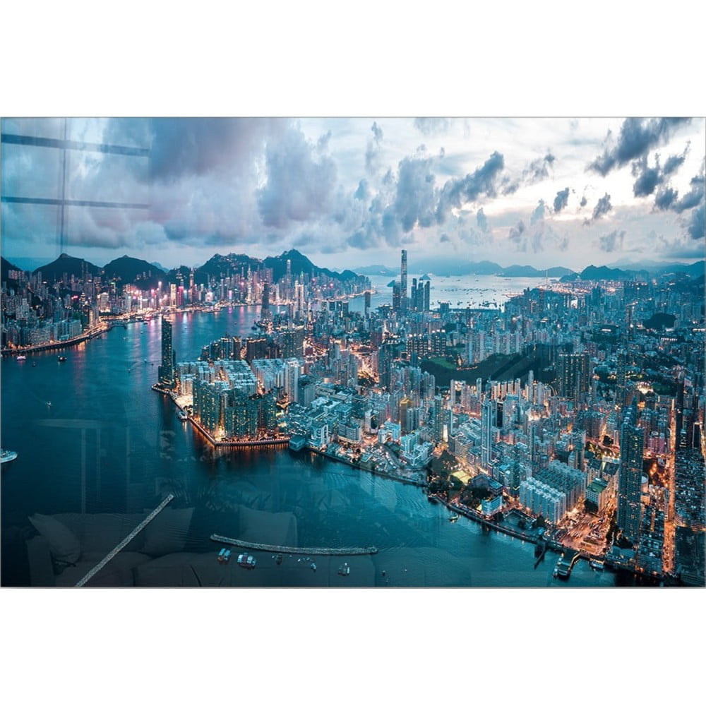 Skleněný obraz 70x50 cm Hongkong – Wallity Wallity