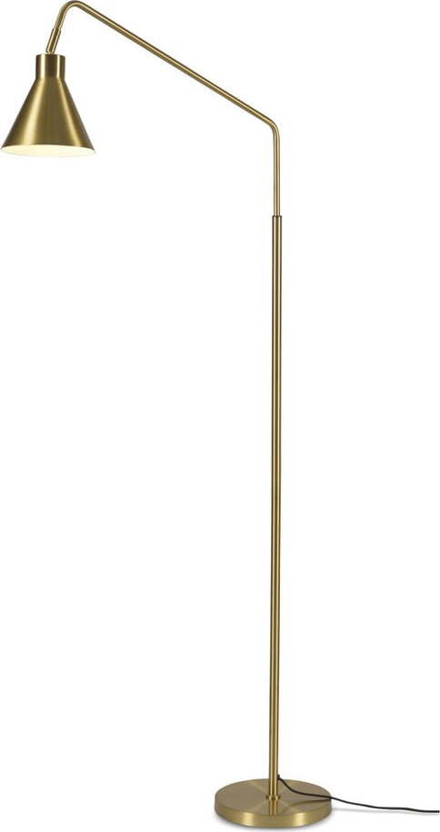 Stojací lampa s kovovým stínidlem ve zlaté barvě (výška 153 cm) Lyon – it's about RoMi IT´S ABOUT RoMi