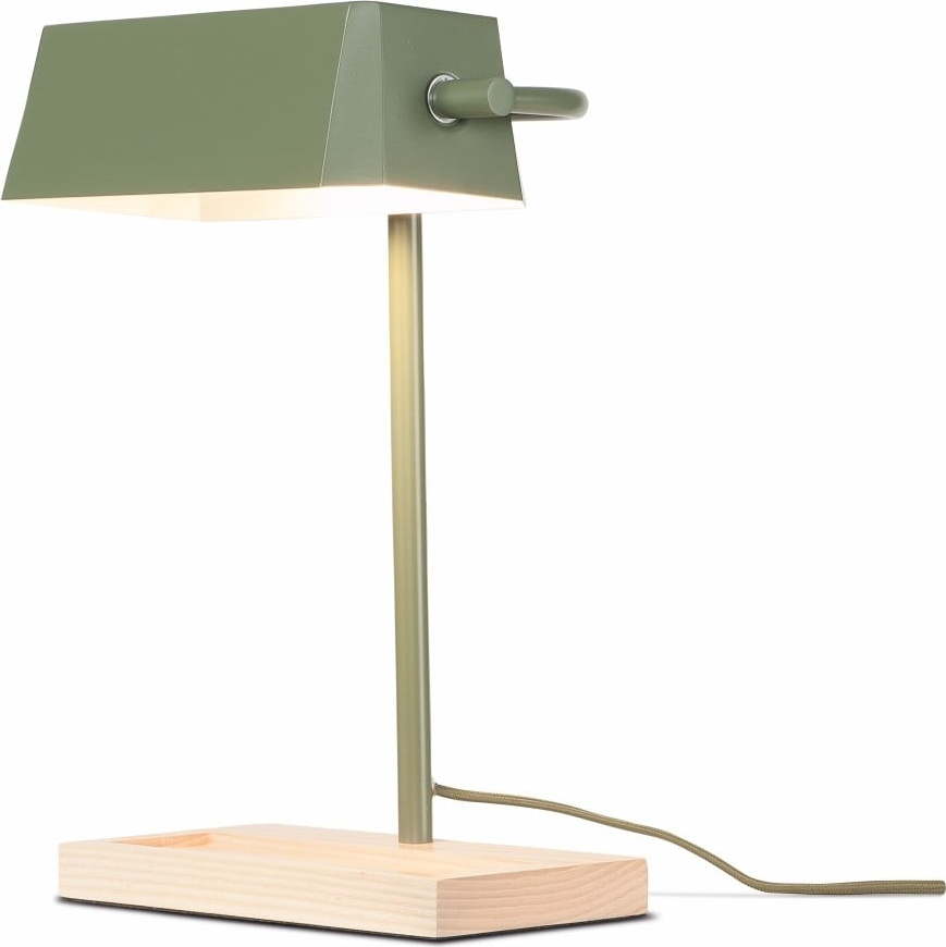 Stolní lampa s kovovým stínidlem v zeleno-přírodní barvě (výška 40 cm) Cambridge – it's about RoMi IT´S ABOUT RoMi