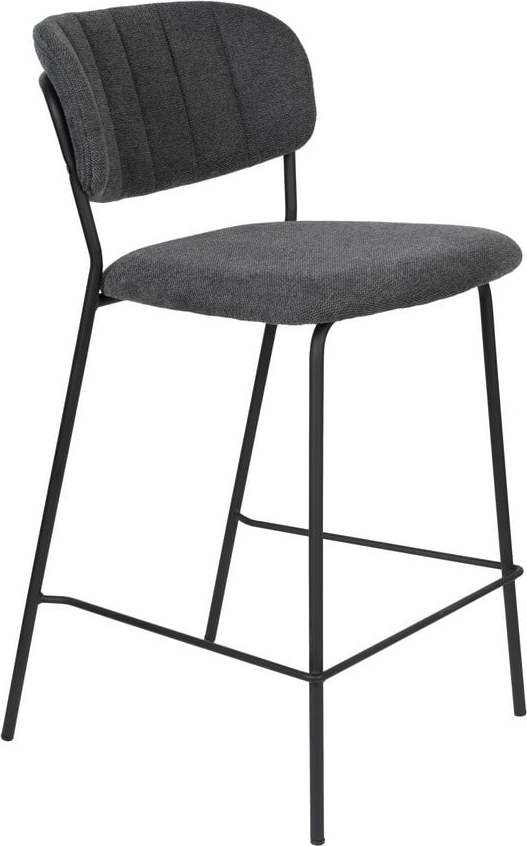 Tmavě šedé barové židle v sadě 2 ks 89 cm Jolien – White Label White Label