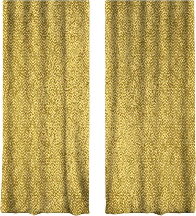 Závěsy ve žluto-zlaté barvě v sadě 2 ks 140x260 cm – Mila Home Mila Home