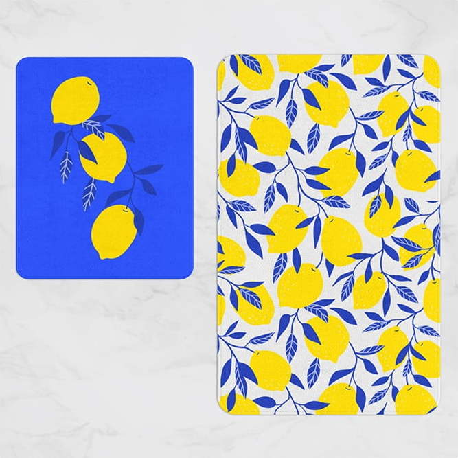 Žluto-modré koupelnové předložky v sadě 2 ks – Oyo Concept Oyo Concept