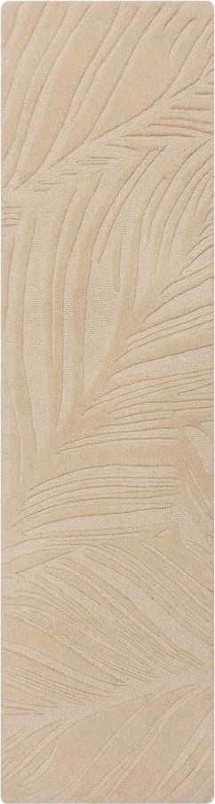 Béžový vlněný koberec běhoun 60x230 cm Lino Leaf – Flair Rugs Flair Rugs