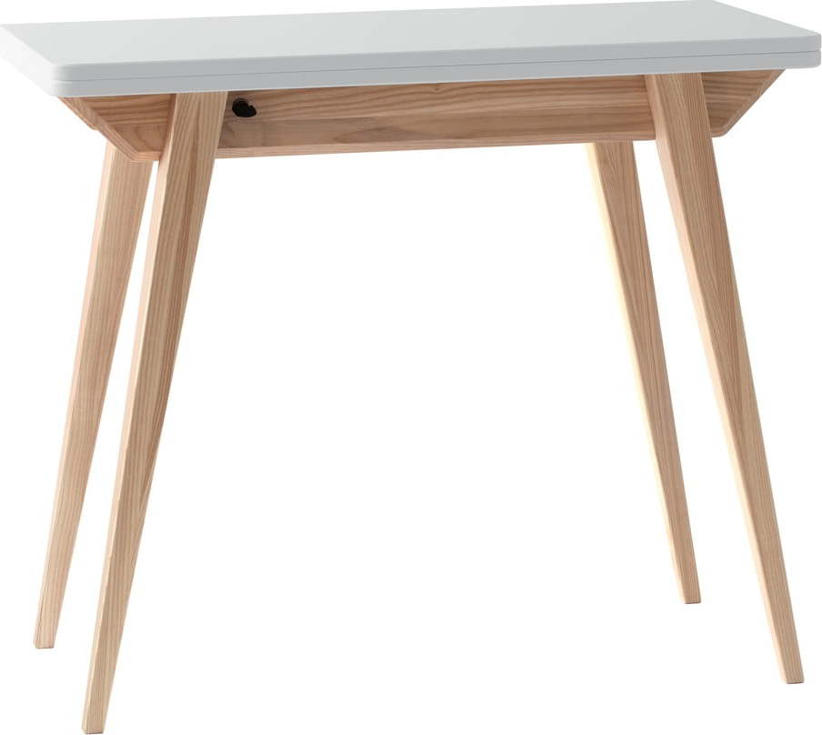 Bílý přírodní konzolový stolek s bílou deskou 45x90 cm Envelope – Ragaba Ragaba